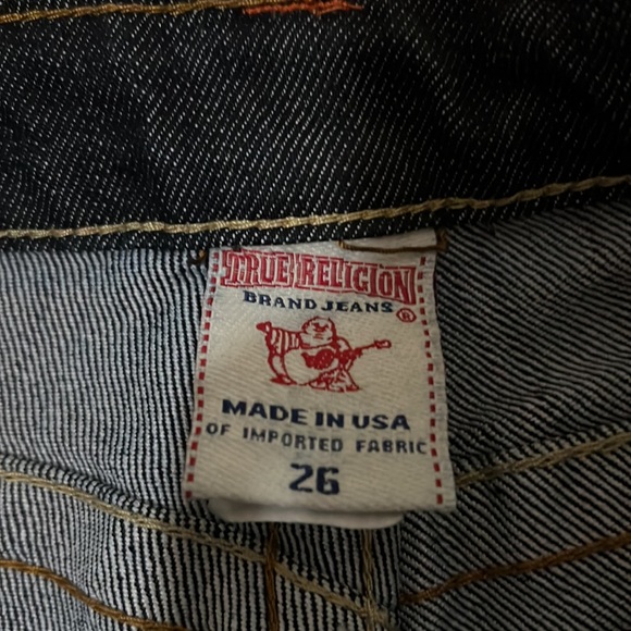 True Religion Womens Billy Straight Leg Jeans Flap Pocket Stitched Low Rise - Picture 5 of 9